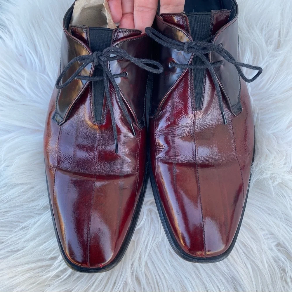 Mezlan eel skin derby shoes 8